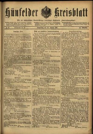 Ausgabe vom Donnerstag, den 23. Januar 1919.