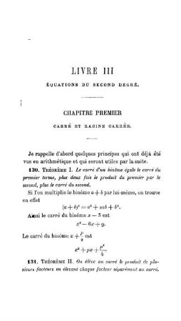 Livre III. Équtions Du Second Degré.