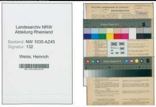 Entnazifizierung Heinrich Weiss , geb. 30.01.1884 (Betriebsinspektor)