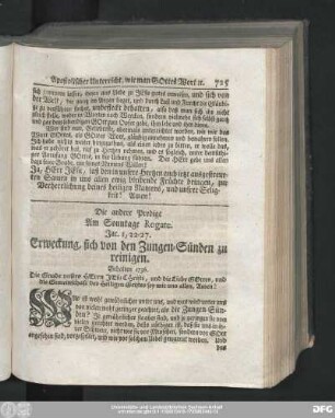 Die andere Predigt am Sonntage Rogate. Jac. 1, 22-27. Erweckung, sich von den Zungen-Sünden zu reinigen.