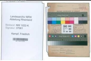 Entnazifizierung Friedrich Kempf , geb. 17.02.1889 (Lehrer)