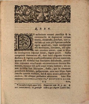 Commentatio theol. de fallibili pontificis Romani infallibilitate
