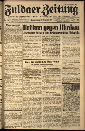 Erste Ausgabe vom Sonntag, den 17. November 1935.