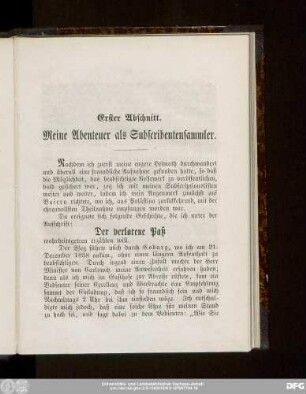Der verlorene Paß