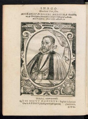 Imago Clarissimi Viri, Dn. Michaelis Ziegleri ...