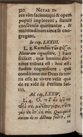 In Cap. LXXIII - LXXV