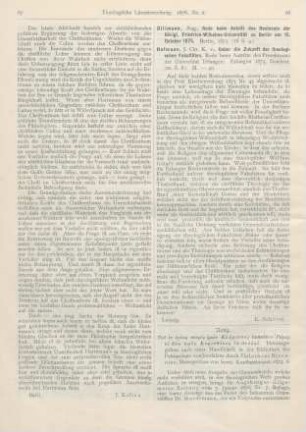 68-69 [Rezension] Hofmann, J. Chr. K. v., Ueber die Zukunft der theologischen Fakultäten. Rede