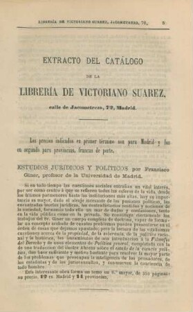 Extracto del Catalogo de la Librería de Victoriano Suarez ...