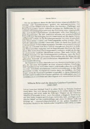 Wilhelm Behn und die dänische Galathea-Expedition (1845-1847).