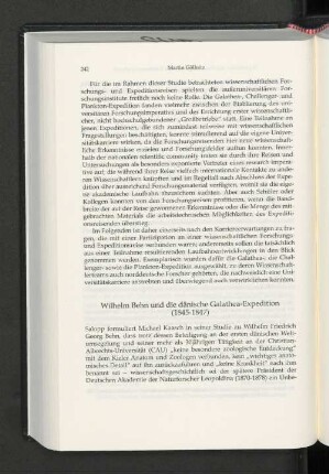 Wilhelm Behn und die dänische Galathea-Expedition (1845-1847).