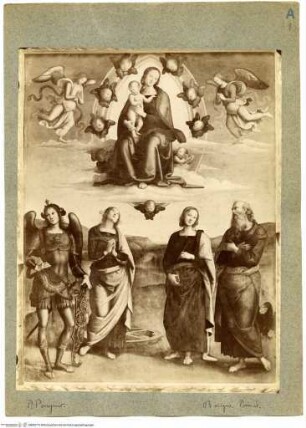 Maria mit Kind in der Glorie mit den Heiligen Katharina, Apollinaris und Johannes Evangelist sowie dem Erzengel Michael