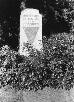 Denkstein für die Opfer des Faschismus : Denkstein für die Opfer des Faschismus. Granit. Waldheim, Friedhof