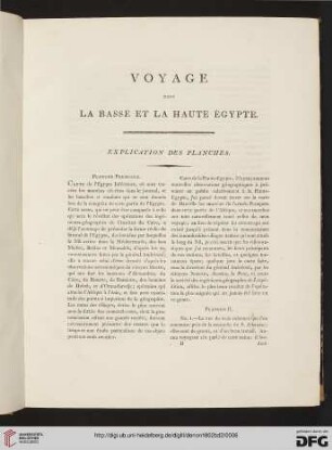 Explication des planches