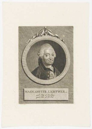 Bildnis des Magn. Gottfr. Lichtwer