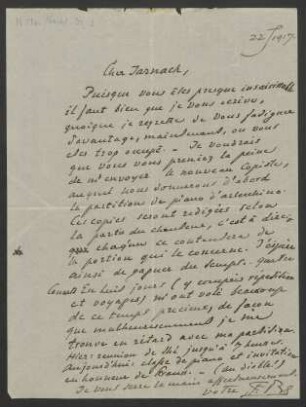 Brief an Philipp Jarnach : 22.01.1917