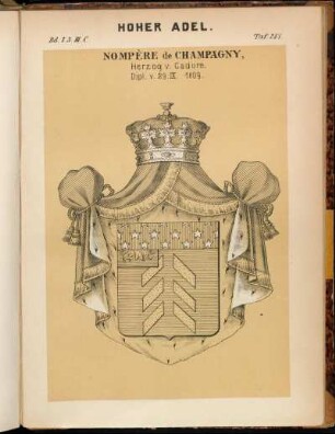 Taf. 281. Nompère de Champagny, Herzog v. Cadore. Dipl. v. 29. IX. 1809.