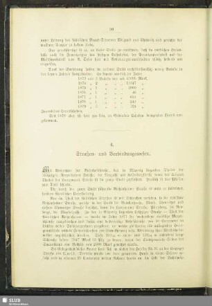 6. Straßen- und Verbindungswesen