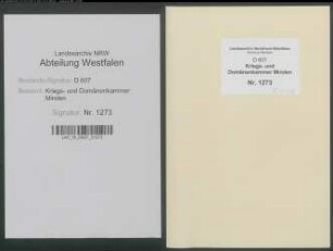 Einrichtung einer Zunft der Schön- und Schwarzfärber in den minden-ravensbergischen Städten - Band 1