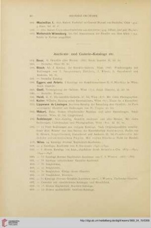 Auctions- und Galerie-Kataloge etc. (Nr. 584 - 629)