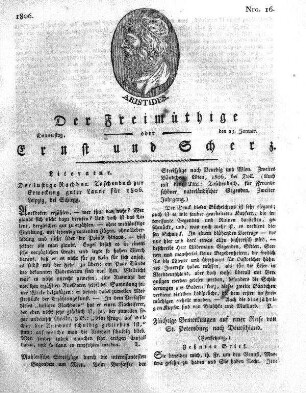 Nro. 16, Donnerstag, den 23. Januar 1806