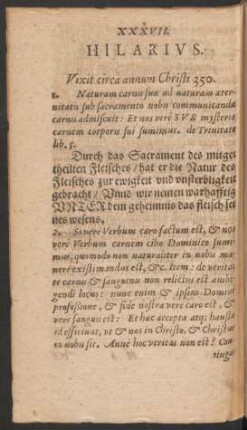 XXXVII. Hilarius.