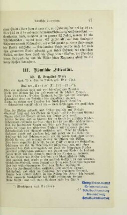III. Römische Litteratur