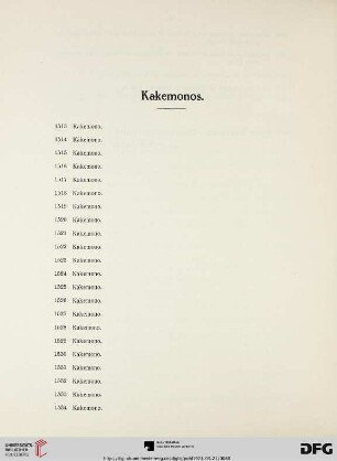 Kakemonos (Nr. 1513-1534)