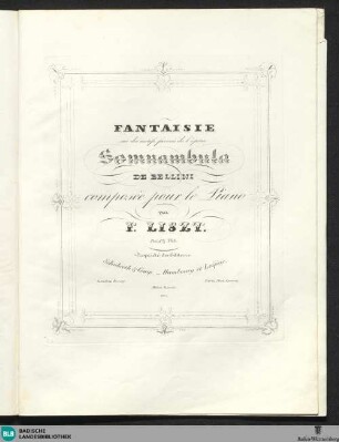 Fantaisie sur des motifs favoris de l'opéra Sonnambula de Bellini