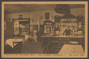 Ansichtskarte "Restaurant zum Viktoriapark", Katzbachstraße 17
