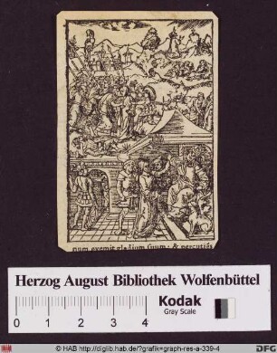 Christus vor dem Hohenpriester, Im garten Gethsemane mit den schlafenden Jüngern und und der Verrat des Judas in synchroner Darstellung