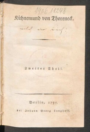 Theil 2: Kühnemund von Thoreneck