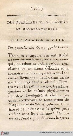Chapitre XVIII: Du quartier des Grecs appelé Fanal