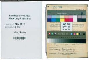 Entnazifizierung Erwin Wiel , geb. 20.03.1904 (Zeitpruefer)