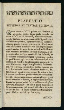 7r, Praefatio. Secundae et tertiae editionis