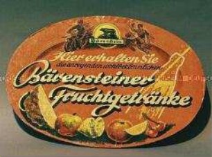 Werbeschild "Bärensteiner Fruchtgetränke"