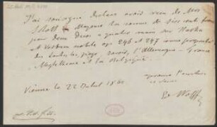Verlagsschein über "Deux Duos a quatre mains sur 'Halka' et 'Verbum Nobile', Op. 246 und 247"
