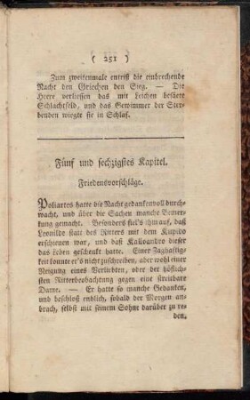 Fünf und sechzigstes Kapitel. Friedensvorschläge.