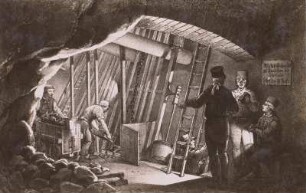 Das Füllort : Eduard Heuchler. Das Füllort. Reproduktion aus: Eduard Heuchler "Album für Freunde des Bergbaus", Blatt 7