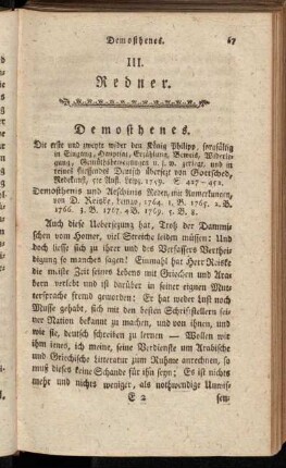 III. Redner.