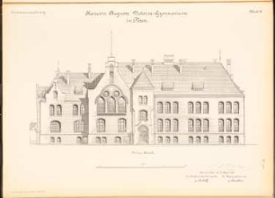 Kaiserin-Auguste-Viktoria-Gymnasium, Plön: Rückansicht 1:100