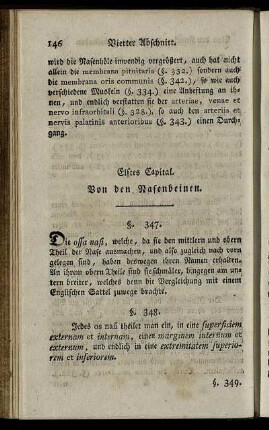 Elftes Capitel. Von den Nasenbeinen. § 347-357.
