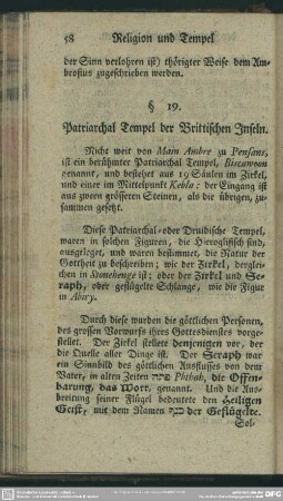 §. 19. Patriarchal Tempel der Britischen Inseln