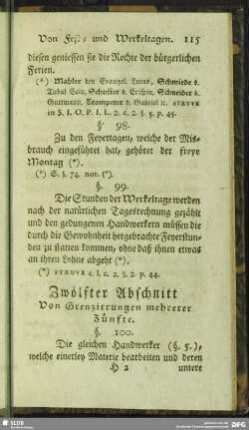Zwölfter Abschnitt. Von Grenzirrungen mehrerer Zünfte