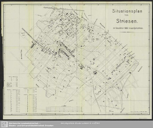 Karte : Situationsplan von Striesen