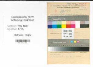 Entnazifizierung Heinz Osthues , geb. 08.07.1919 (Kaufmaennischer Angestellter)