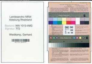 Entnazifizierung Gerhard Weidkamp , geb. 25.09.1889 (Bergmann)