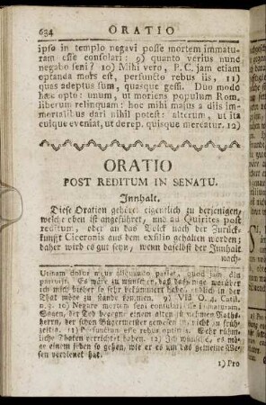 Oratio Post Reditum In Senatu.