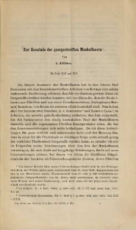 Zur Kenntnis der quergestreiften Muskelfasern : (Separat-Abdruck aus der "Zeitschr. f. wiss. Zoologie" Bd. 47. 4)