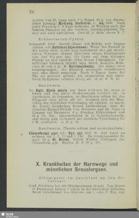 X. Krankheiten der Harnwege und männlichen Sexualorgane