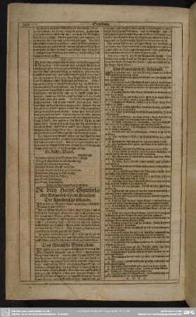 Die drey Haupt-Symbola, oder Bekäntnisse Christl. Glaubens